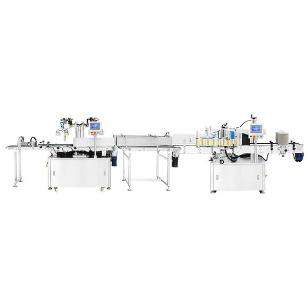 ZONESUN ZS-TB70DM Dual-Lane Automatic Bag Palletizing & Bundle Labeling Machine with Twin Conveyors and Robotic Arms
