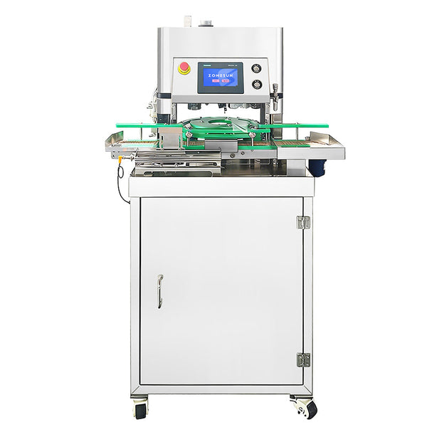 Automatic lid dropper and seamer