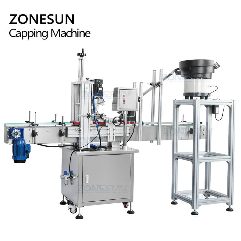 ZONESUN ZS-XG16P Spindle Capping Machine with Cap Sorter