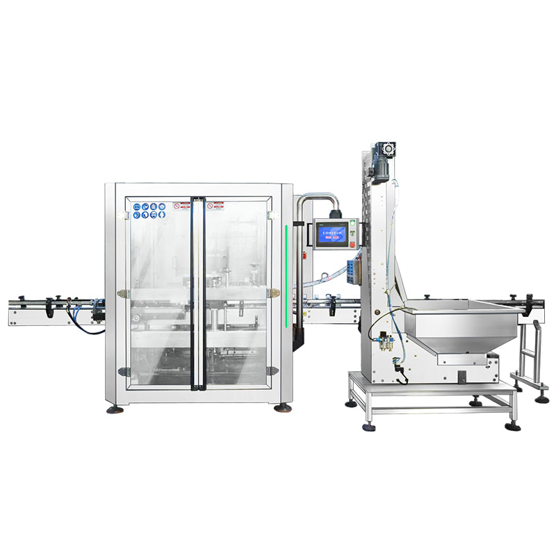ZONESUN ZS-XG440M Automatic Rotary 8 Heads Capping machine  Plastic Bottle Cap Screwing Equipment with Automatic Cap Elevator
