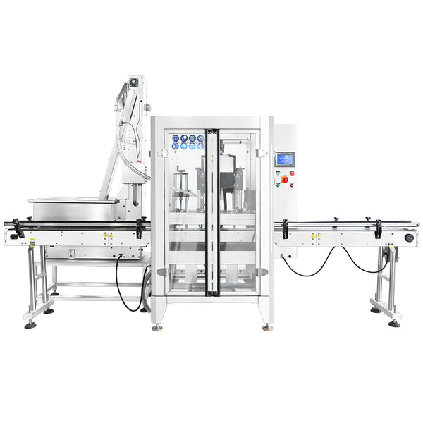 ZONESUN ZS-XG441RSL Servo Automatic Capping Machine for Bottles with Elevator