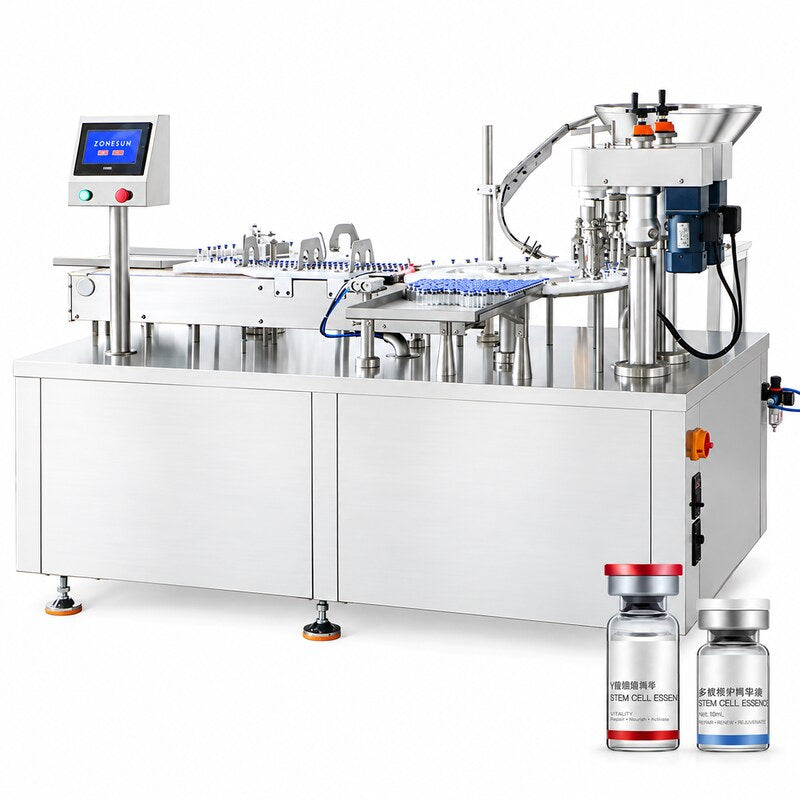 ZONESUN ZS-YG100D machine with realistic product applications on a white background