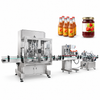 ZONESUN 4 Heads Servo Filling Capping Labeling Line for Liquid Bottles