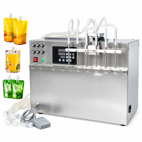 ZONESUN ZS-DPSP6 6 Nozzles Stand-up Bag Spout Pouch Liquid Filling Machine