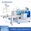ZONESUN ZS-MSZH50N Automatic Cartoning Machine with Leaflet Insertion Box Packing Line for Cosmetics Electronics
