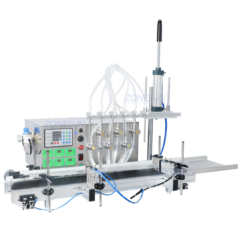 ZONESUN ZS-DTMP6 6-Nozzle Magnetic Pump Liquid Filling Machine