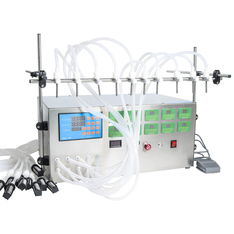 ZONESUN Electric 10 Nozzles Diaphragm Pump Liquid Filling Machine
