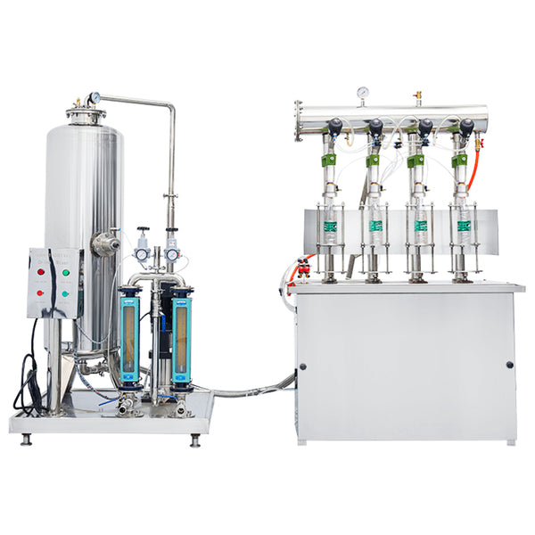 ZONESUN ZS‑CF4 Carbonated Beverage Mixer and 4‑Head Liquid Filler
