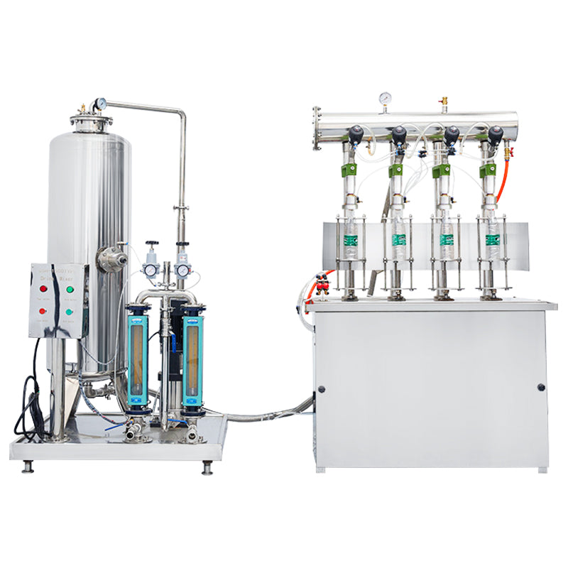 ZONESUN ZS‑CF4 Carbonated Beverage Mixer and 4‑Head Liquid Filler