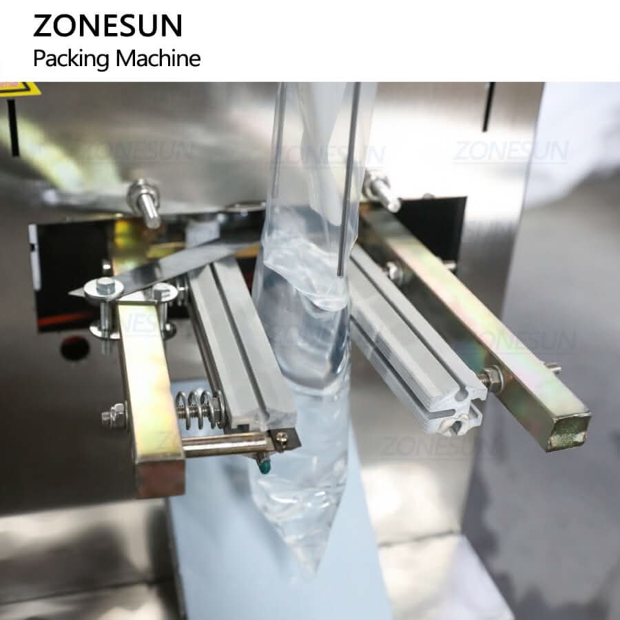 ZONESUN ZS-FS200D1 Automatic Vertical Piston Pump Paste Filling and Sealing Machine VFFS Honey Cream Sachet