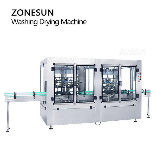 ZONESUN ZS-WB12A Full Automatic Pet Bottle Recycle 12 Heads Glass Bottle Washing Drying Machine