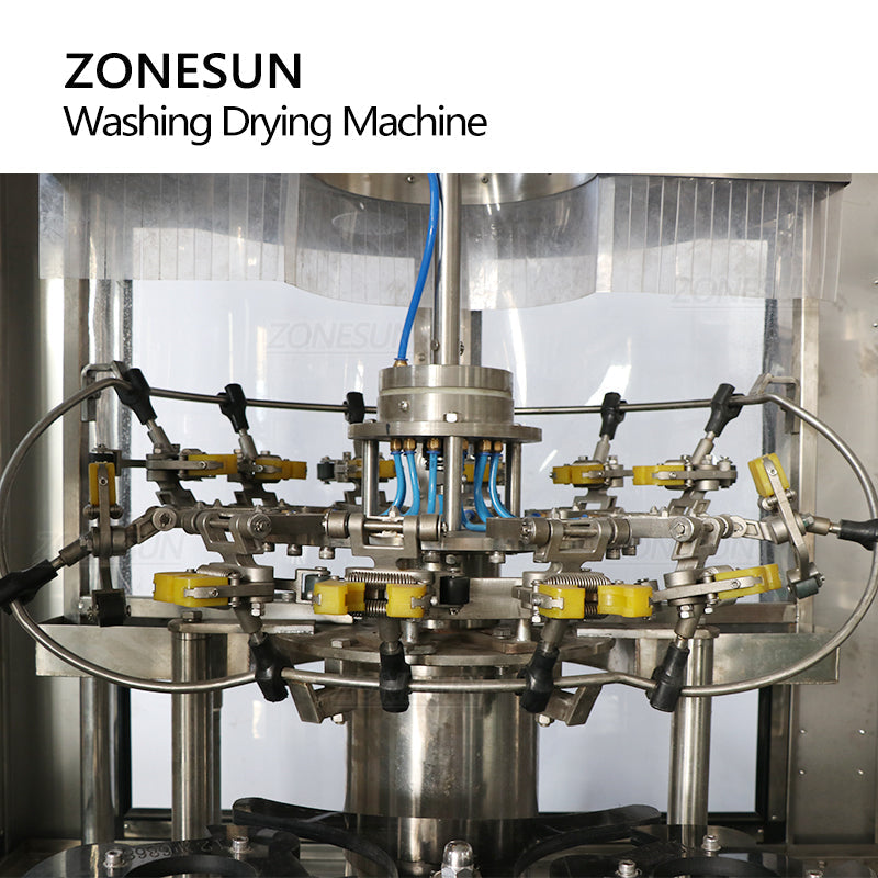 ZONESUN ZS-WB12A Full Automatic Pet Bottle Recycle 12 Heads Glass Bottle Washing Drying Machine