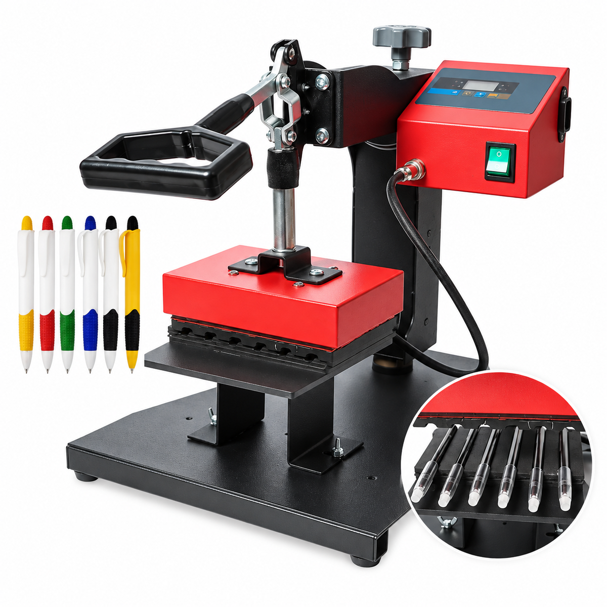 ZONESUN ZS-PCS6 Pen Heat Press Machine for Logo Printing on 6 Pens at Once