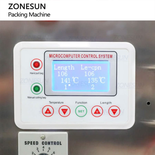 ZONESUN ZS-FS200D1 Automatic Vertical Piston Pump Paste Filling and Sealing Machine VFFS Honey Cream Sachet