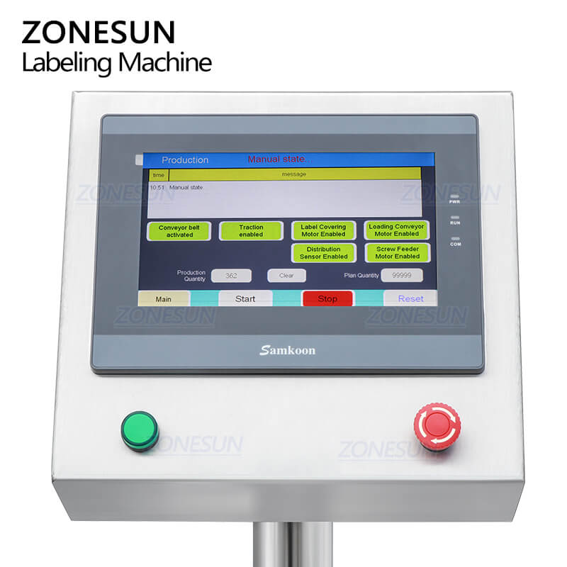 ZONESUN ZS-HTB832 High Speed Automated Horizontal Ampoule Cosmetic Serum Perfume Sample Vial Self-sticker Labeling Machine