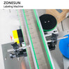 ZONESUN ZS-TB822Y Automatic Front Side & Bottom Side Labeling Machine For Luncheon Meat Round Metal Cans Coemstic Bottle Canned