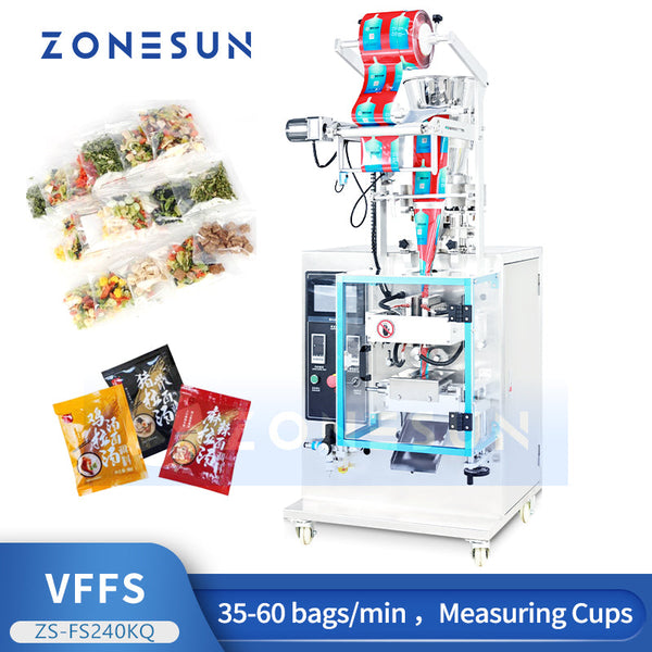 ZONESUN ZS-FS240KQ Automatic Granule Drink Sachet Weighing Filling Sealing Packing Machine VFFS Packaging Equipment