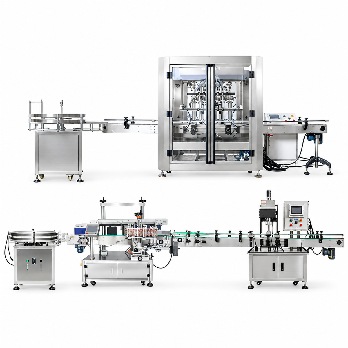 ZONESUN Explosion-Proof Liquid Paste Filling Capping Labeling Line