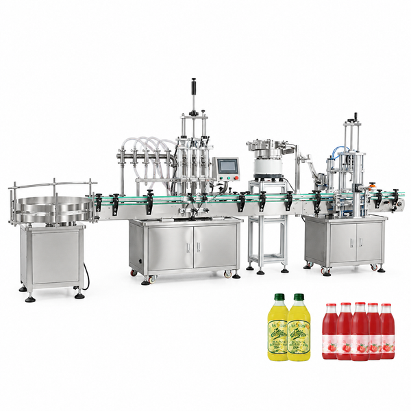 ZONESUN ZS-FAL180R 6-Head Liquid Filling Capping Labeling Line