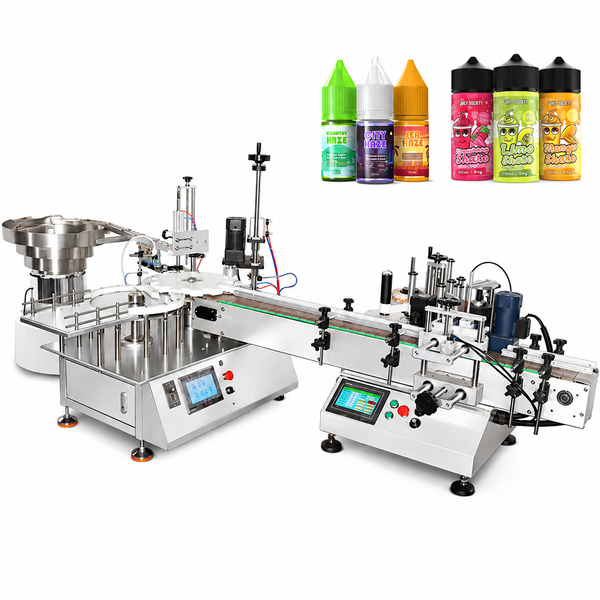 ZONESUN ZS-AFCL2 Automatic Round Bottle Magnetic Pump Liquid Filling Capping Labeling Production Line