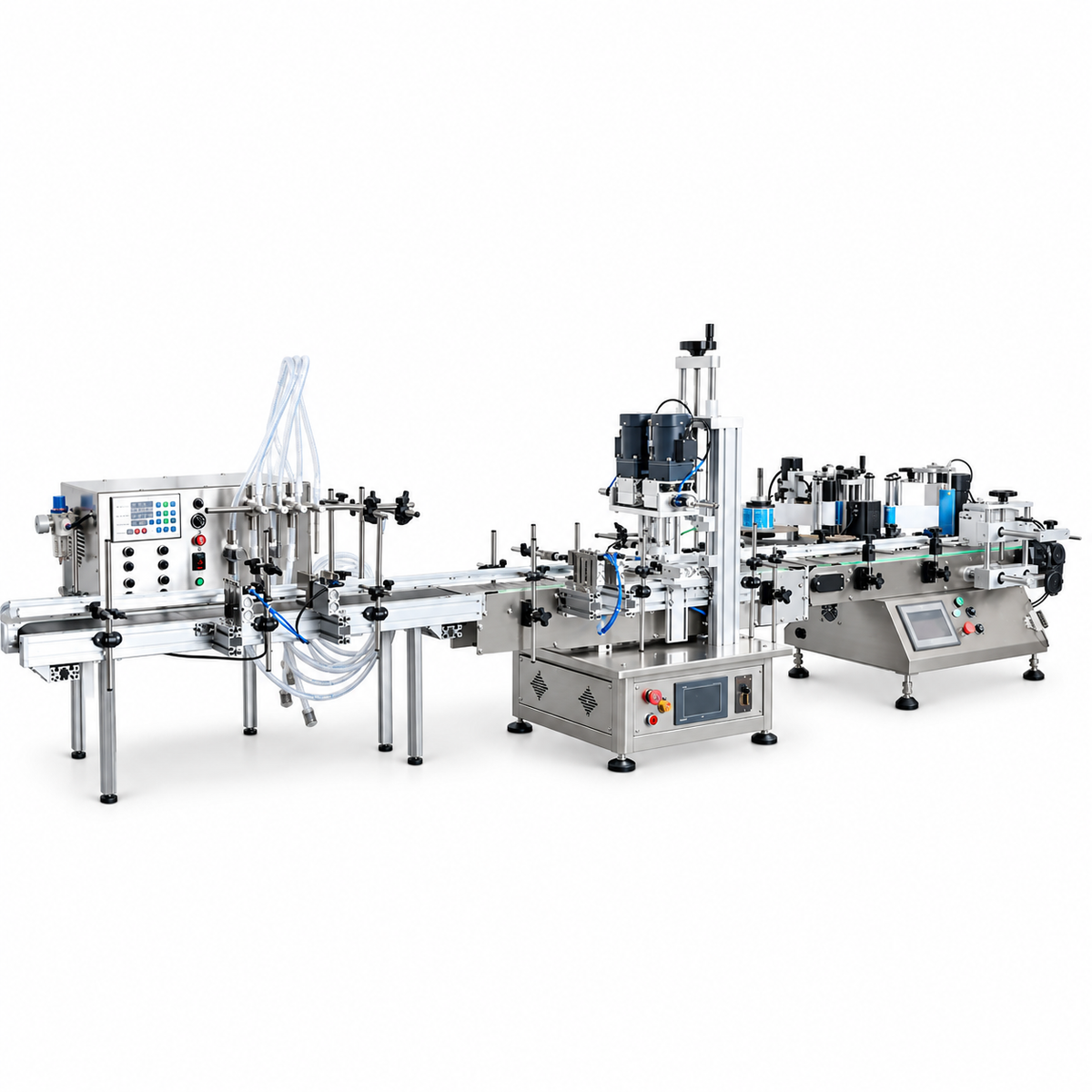 ZONESUN ZS-FAL180D Tabletop Liquid Filling Capping Labeling Line