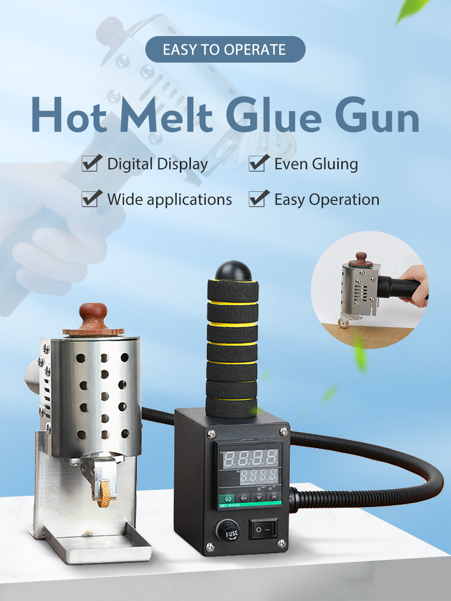ZONESUN ZS-90TJ Hot Melt Glue Gun Leather Labeling Machine Paper Bag Leather Carton Sealing Machine