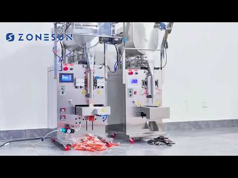 ZONESUN ZS-FS200D1 Automatic Vertical Piston Pump Paste Filling and Sealing Machine VFFS Honey Cream Sachet
