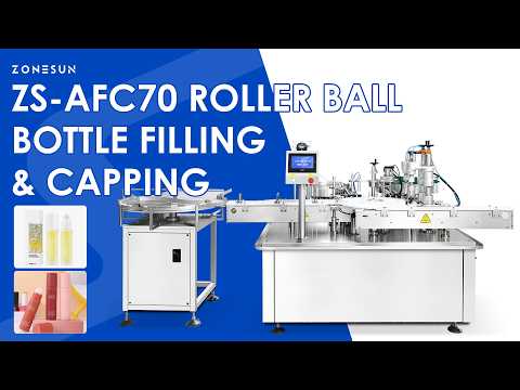 ZONESUN ZS-AFC70 Dual-Station Roller Ball Bottle Filling and Capping Machine