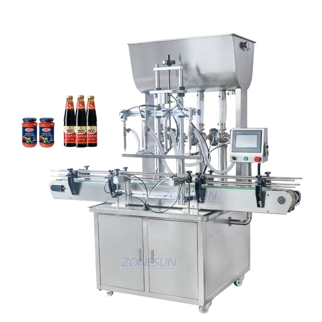 ZONESUN ZS-YT4T-4P Automatic 4 Nozzle Paste Filling Machine