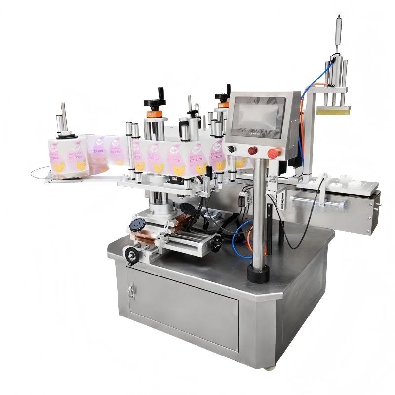 ZONESUN ZS-TB210 Semi Automatic Double Size Flat Bottle Labeling Machine