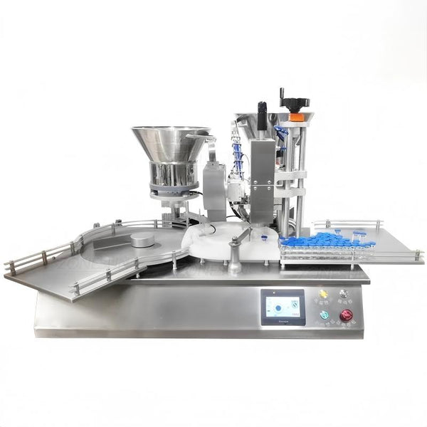 Máquina automática de llenado y tapado de líquido con bomba peristáltica de botella de penicilina ZONESUN con alimentador de tapa 
