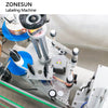 ZONESUN ZS-TB822Y Automatic Front Side & Bottom Side Labeling Machine For Luncheon Meat Round Metal Cans Coemstic Bottle Canned
