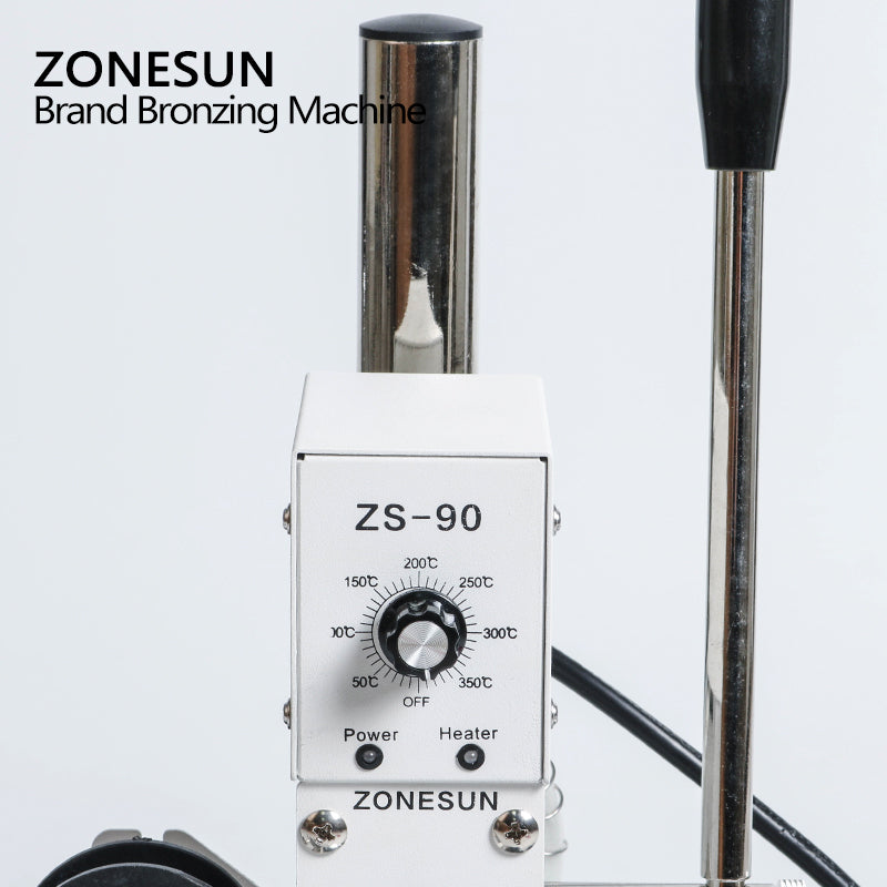 ZONESUN 110V/220V Manual Hot Foil Stamping Marking Machine Leather PVC Printer