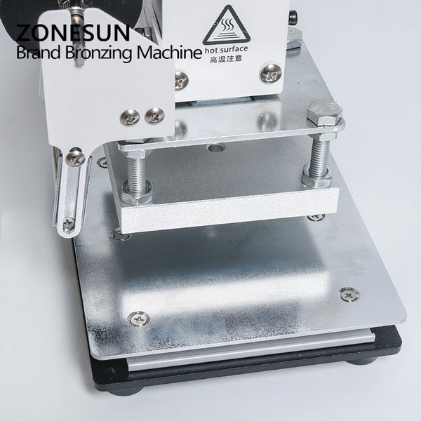 ZONESUN 110V/220V Manual Hot Foil Stamping Marking Machine Leather PVC Printer