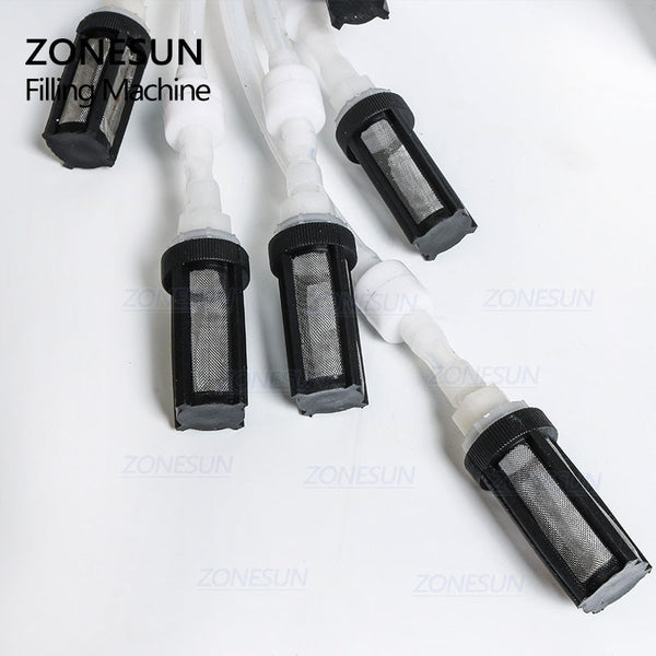ZONESUN ZS-YTDP6 6 Nozzles Diaphragm Pump Liquid Filling Machine For Perfume Water Juice