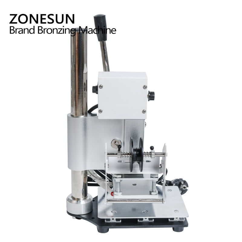 ZONESUN 110V/220V Manual Hot Foil Stamping Marking Machine Leather PVC Printer