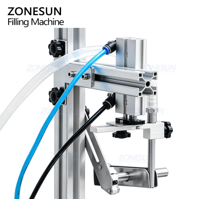 ZONESUN ZS-MPYT900 Semi-automatic Magnetic Pump Liquid Filling Machine With Diving Nozzle for Foaming Liquid