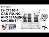 ZONESUN ZS-CFS18-4 Automatic Liquid Can Isobatic Filling Sealing Machi