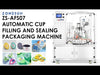 ZONESUN ZS-AFS07 Plastic Cup Piston Pump Liquid Paste Filling Sealing 