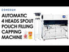 Plastic pouch filling sealing