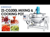ZONESUN ZS-CG200L Industrial Cooker with Mixer and Heater