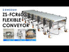 ZONESUN ZS-FCR600 Rubber Covered Flexible Extendable Roller Conveyor V
