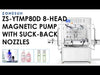 ZONESUN ZS-YTMP80D 8-head magnetic pump liquid filling machine with suck-back nozzles - operation video