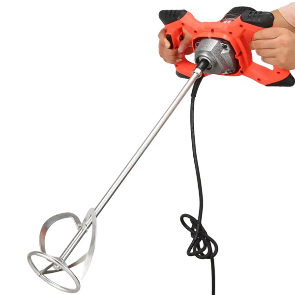 ZONESUN  Electric Cement Mixer Stirrer Adjustable 6-Speed Handheld Concrete Mixer for Mortars Paint Mud Grout