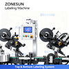 Independent top and bottom labeling heads on the ZS-TB700D