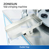 Outlet tray for collecting finished vials after crimping on the ZONESUN ZS-YG200A
