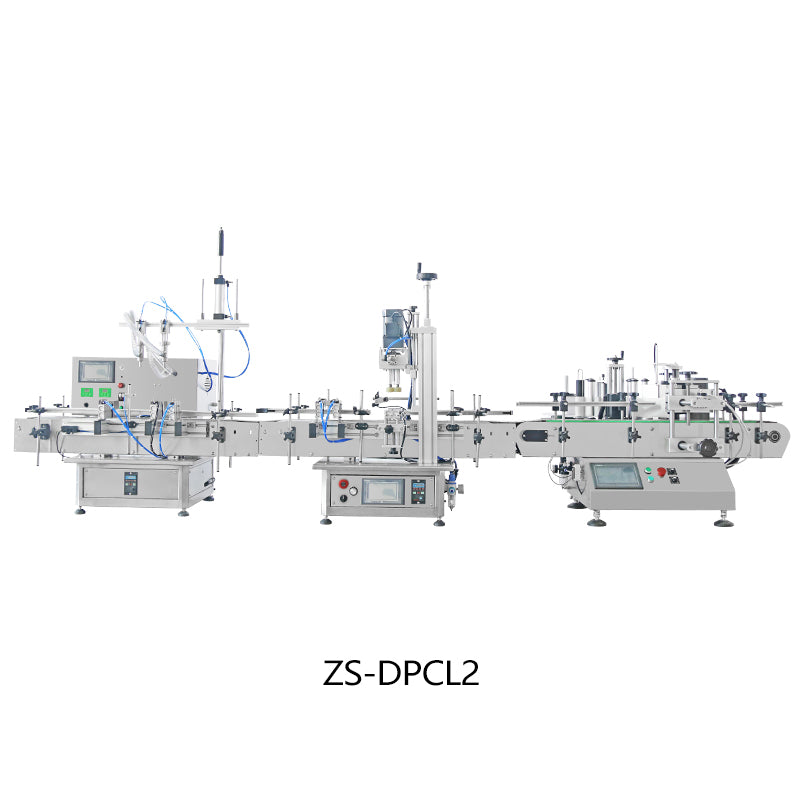 ZONESUN ZS-DPCL2/ZS-FAL180D5 Custom Liquid Filling Capping Round Bottle Labeling Production Line