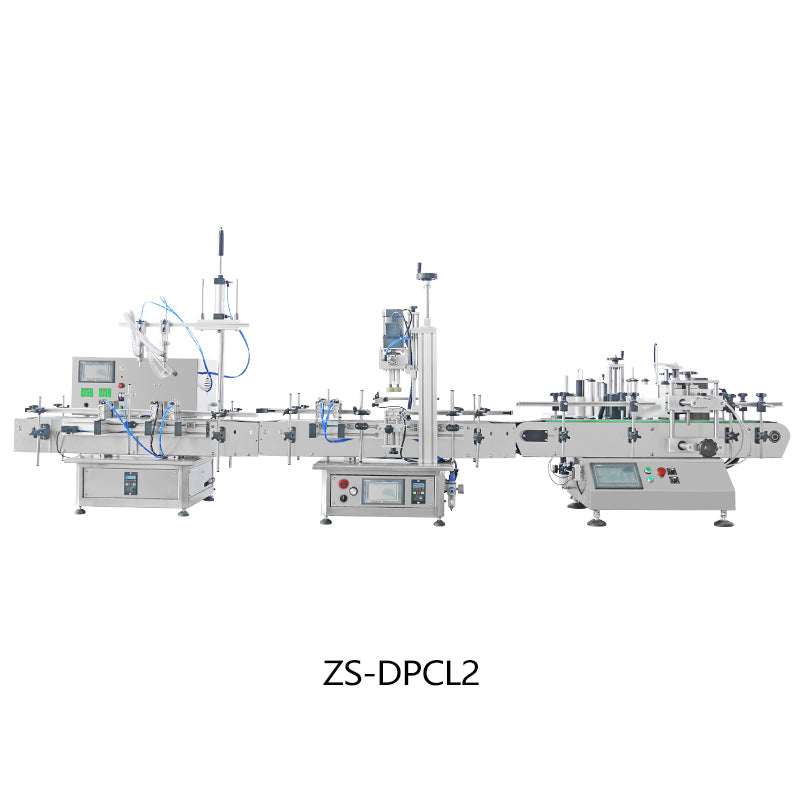 ZONESUN ZS-DPCL2/ZS-FAL180D5 Custom Liquid Filling Capping Round Bottle Labeling Production Line - ZS-DPCL2