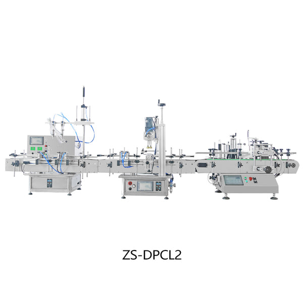 ZONESUN ZS-DPCL2/ZS-FAL180D5 Custom Liquid Filling Capping Round Bottle Labeling Production Line - ZS-DPCL2