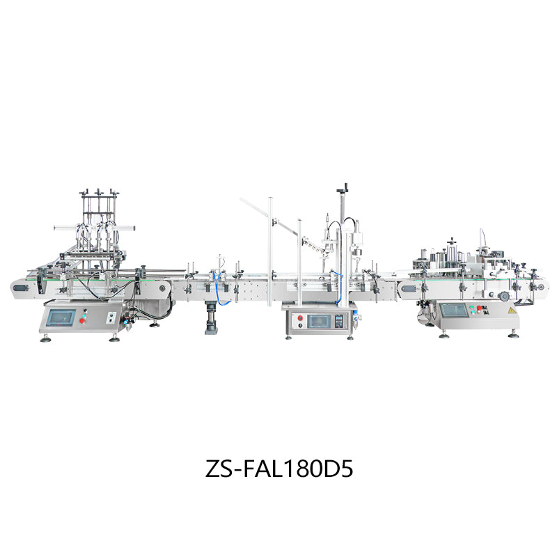 ZONESUN ZS-DPCL2/ZS-FAL180D5 Custom Liquid Filling Capping Round Bottle Labeling Production Line - ZS-FAL180D5